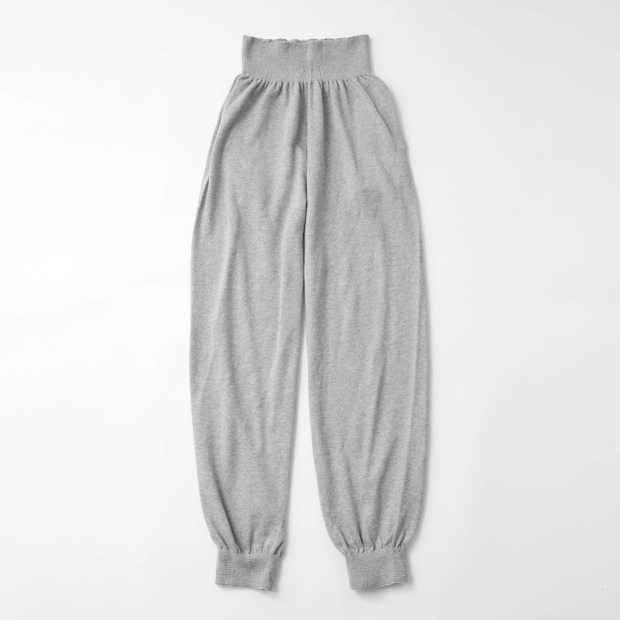 上質オーガニックコットン　ポケット付パンツ　ホールガーメント　（2色）