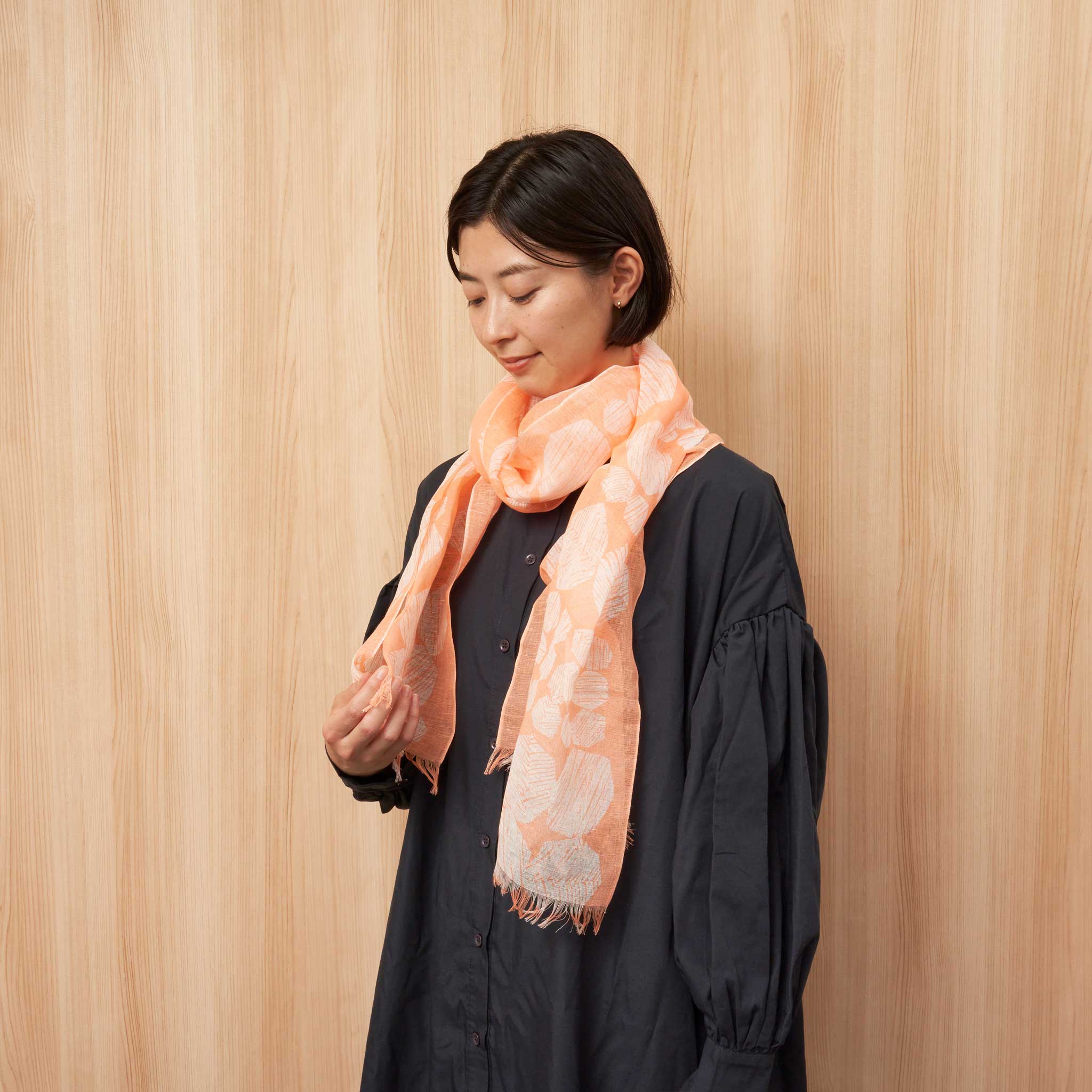 リネンコットンストール　小石　（2色）