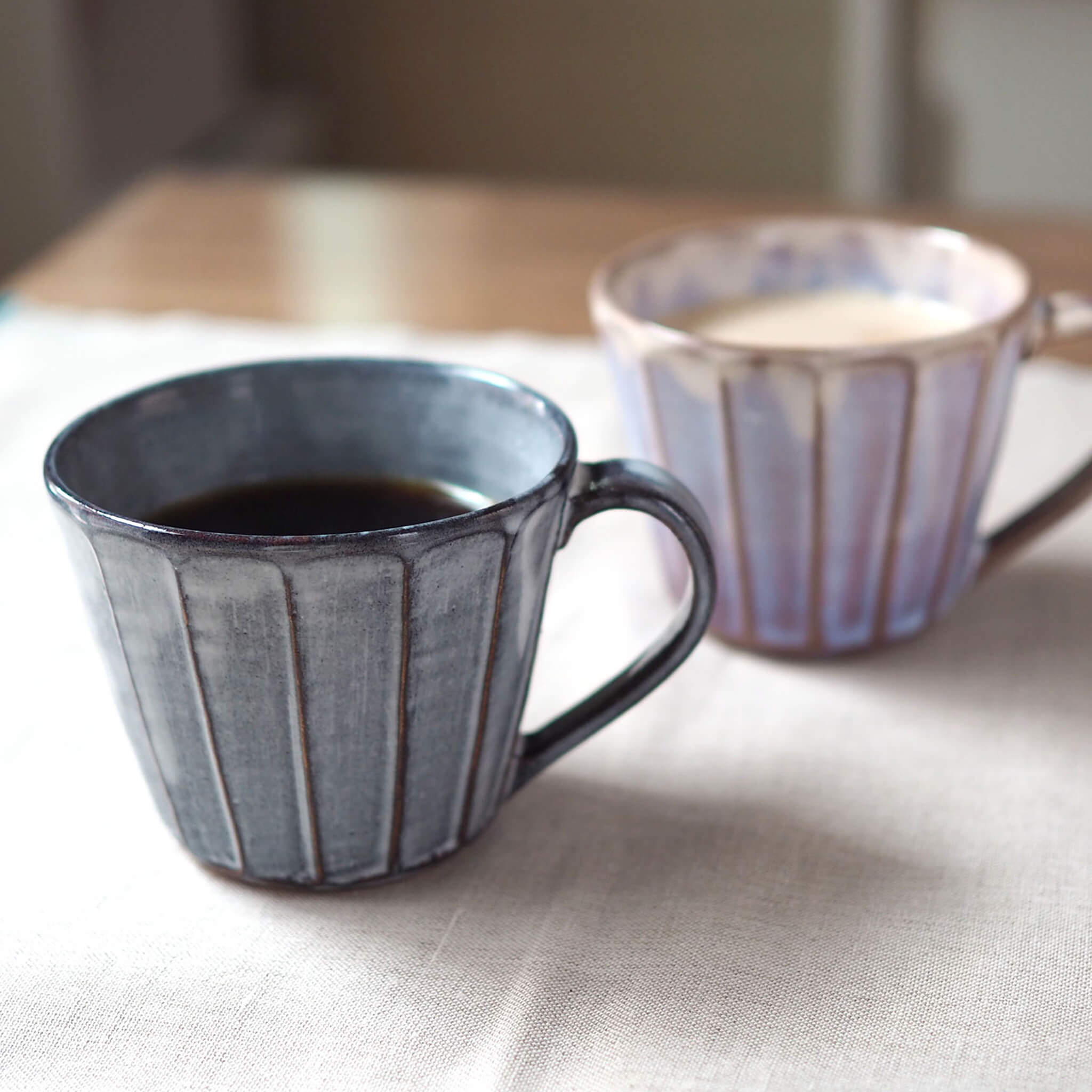 SE055 面取カフェオレカップ 松光山