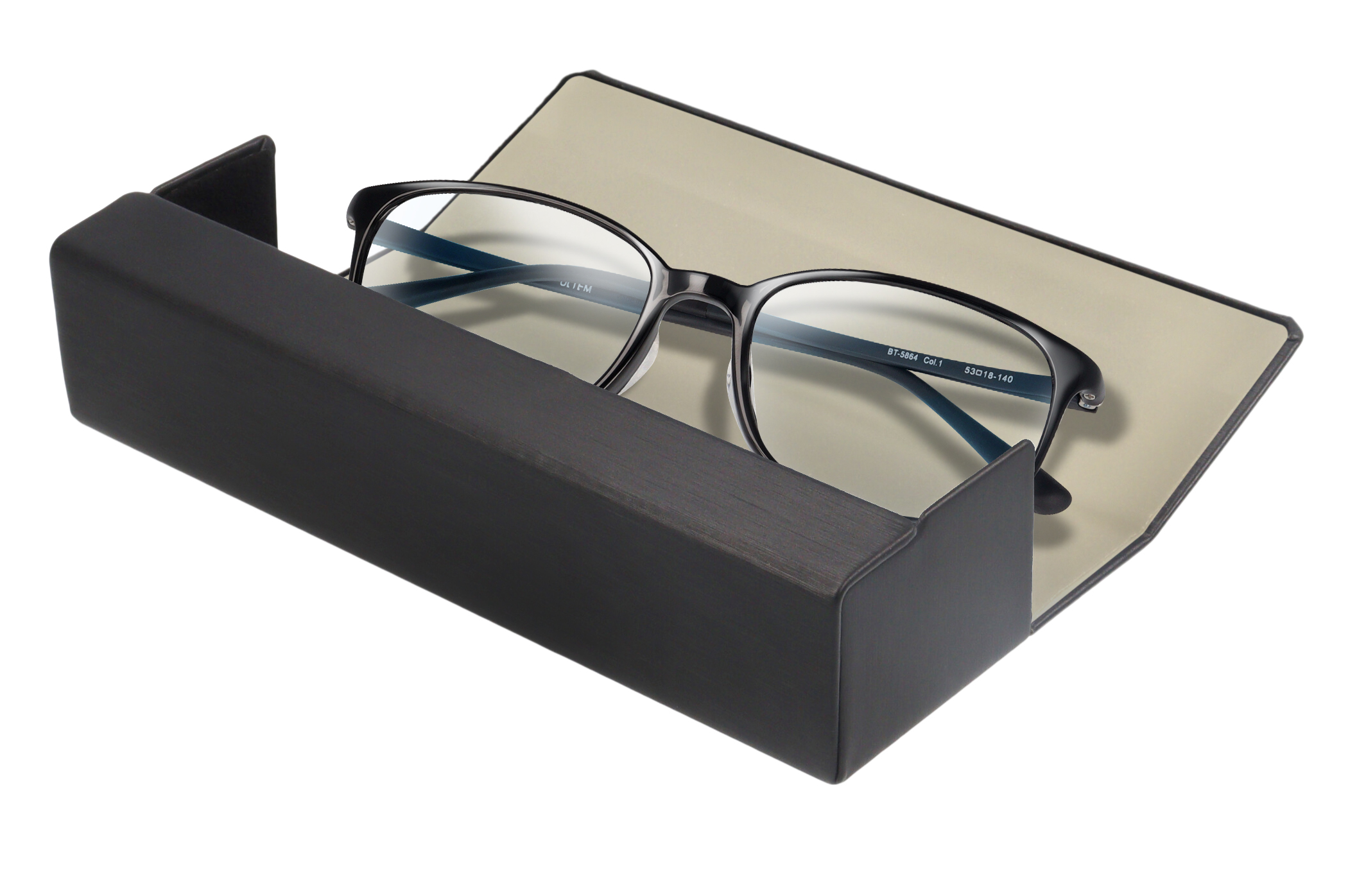 メガネケース（HYSスクエア　ブラック）