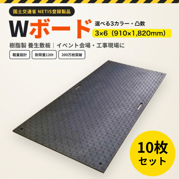 樹脂製敷板 Wボード （厚さ15mm）3×6サイズ 910×1820mm ウッドプラスチックテクノロジー
