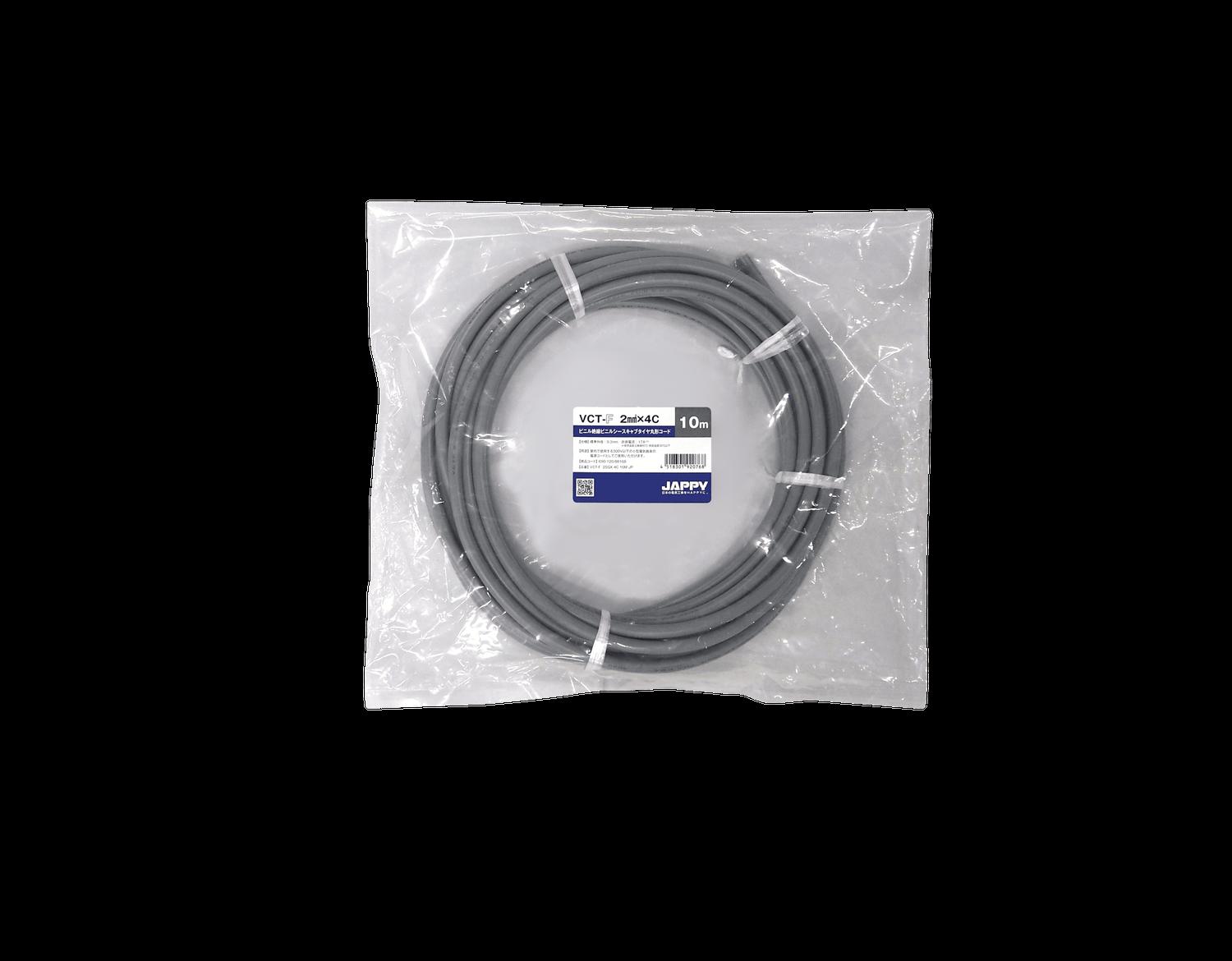 (10m巻) JAPPY VCT-F  2SQX 4C 10M JP ミニ定尺品(VCTF) 2SQ