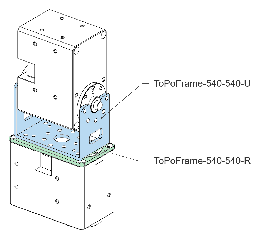 ToPoFrame-540-540-Uと組み合わせた取付例
