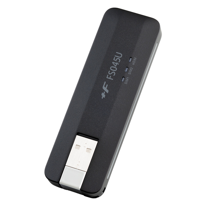 【7月下旬発送】+F FS045U 富士ソフト SIMフリー 5G対応 USBドングル （対応SIM形状：eSIM nanoSIM ）FS045UMB1 新品