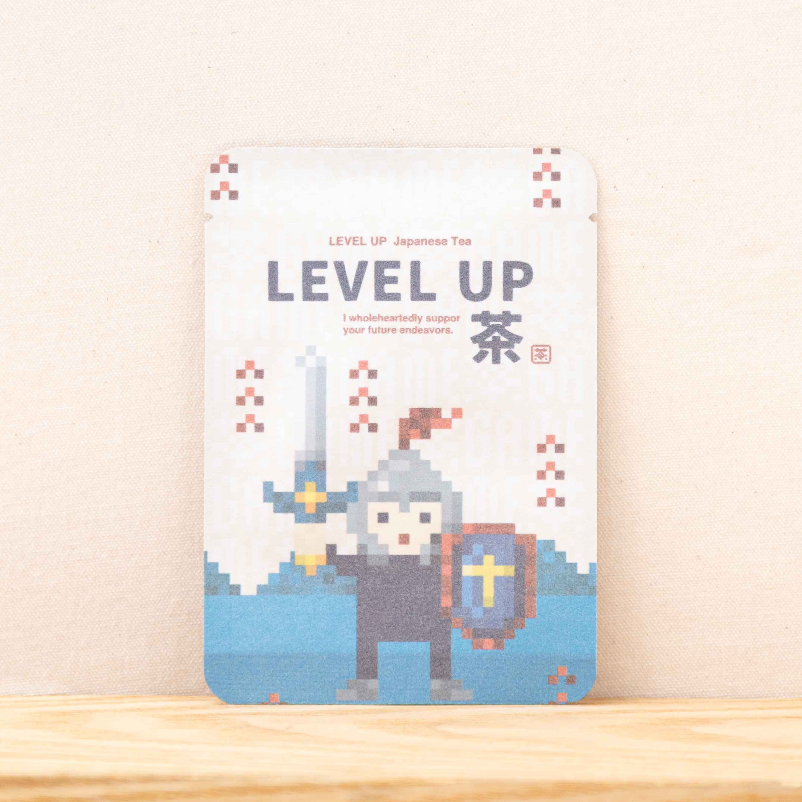 LEVEL UP茶（ゲーム茶・壁紙付きのお茶）｜ごあいさつ茶｜玉露ティーバッグ1包入