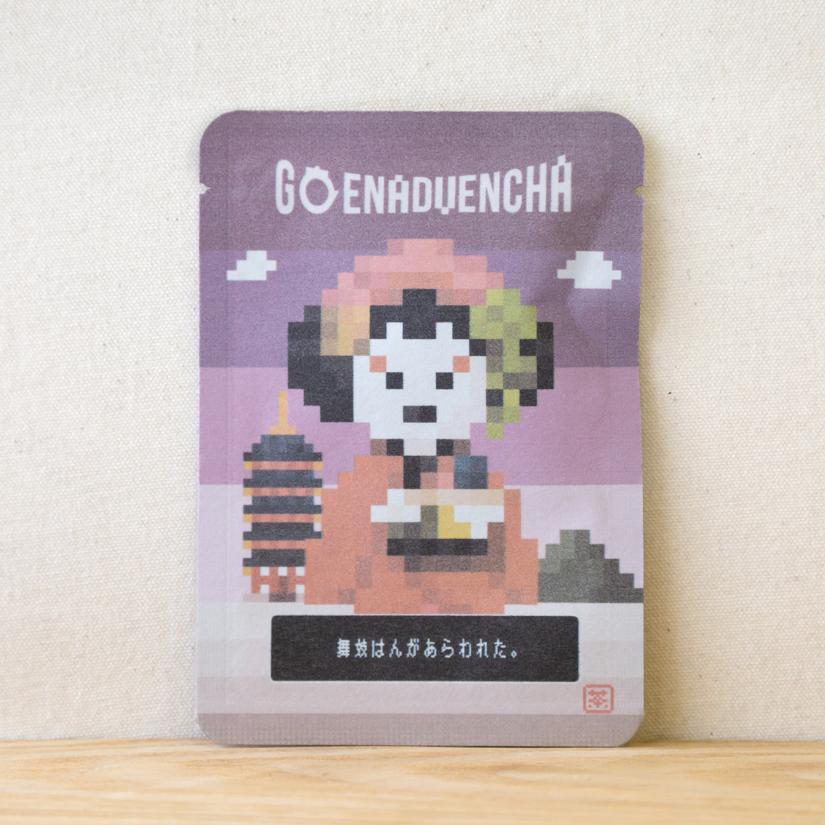 舞妓はんがあらわれた。（ゲーム茶・壁紙付きのお茶）｜ごあいさつ茶｜玉露ティーバッグ1包入