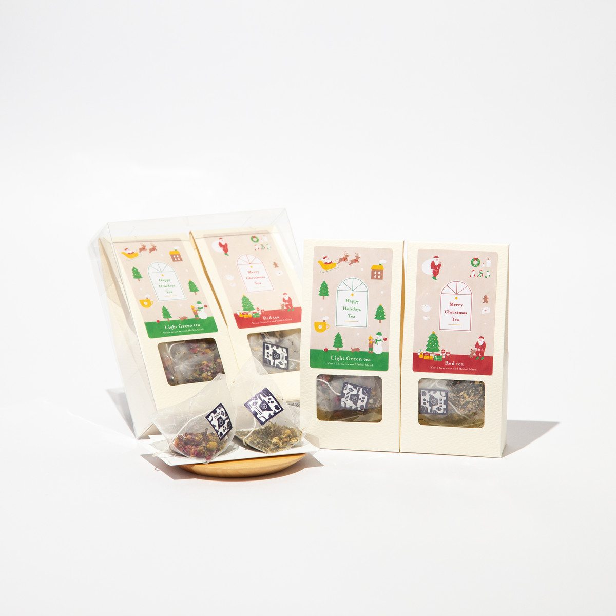 はなぎょくろクリスマスギフトセット｜きみどり色・あか色 ティーバッグ