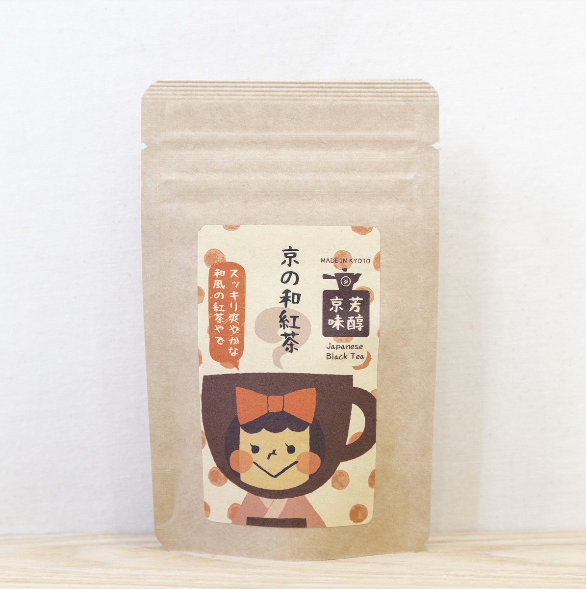 和紅茶わこーちゃん｜ごえんちゃーずパック｜和紅茶ティーバッグ4包入