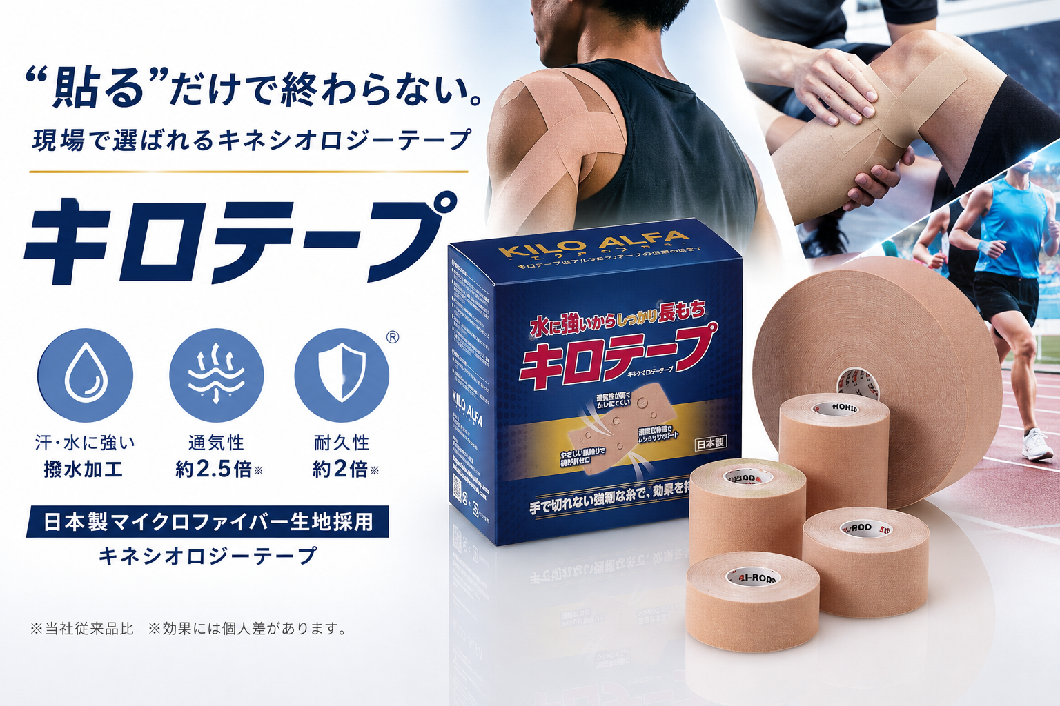 「貼る」だけで終わらない。スポーツ現場で選ばれるキネシオロジーテープとは？
