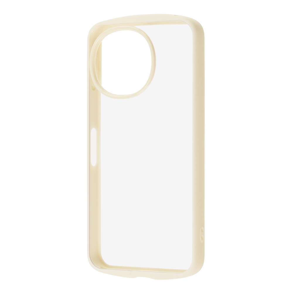 AQUOS sense9 /AQUOS sense10 / Puffull 耐衝撃 バンパー ハイブリッドケース / ミルクホワイト