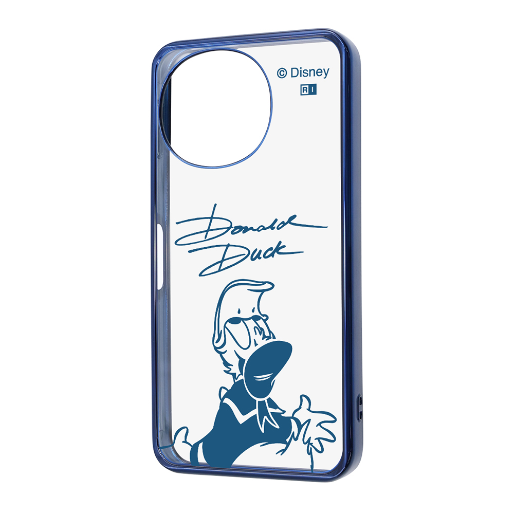 AQUOS sense9 /AQUOS sense10 / ディズニー / 衝撃吸収 バンパー メタリック ハイブリッドケース / ドナルドダックサイン_メタリック