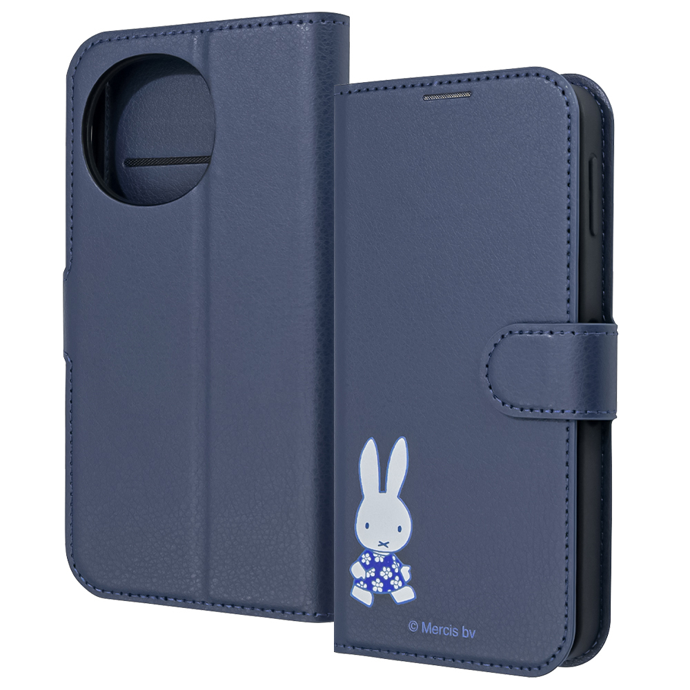 AQUOS sense9 /AQUOS sense10 / ミッフィー / 衝撃吸収 マグネットベルト シンプル 手帳型レザーケース / ミッフィー_てくてく