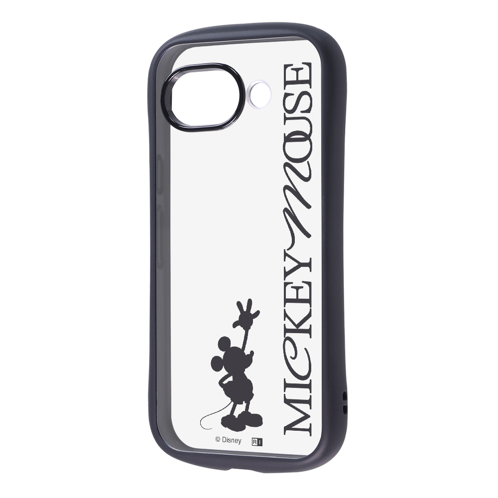 Google Pixel 10a / ディズニー / Puffull 衝撃吸収 バンパー ハイブリッドケース / ミッキーマウス _シルエット_B