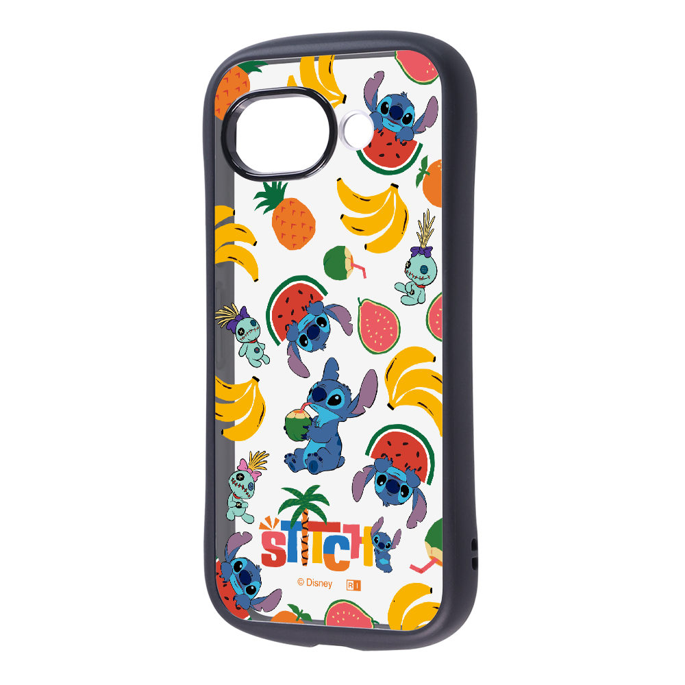 Google Pixel 10a / ディズニー / Puffull 衝撃吸収 バンパー ハイブリッドケース / スティッチ_トロピカル総柄