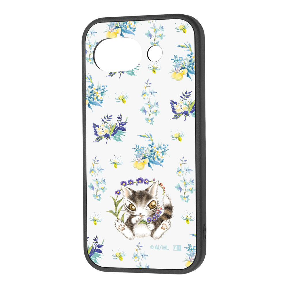 Google Pixel 10a / 猫のダヤン / maru 衝撃吸収 バンパー ハイブリッドケース / ダヤン_朝露の森