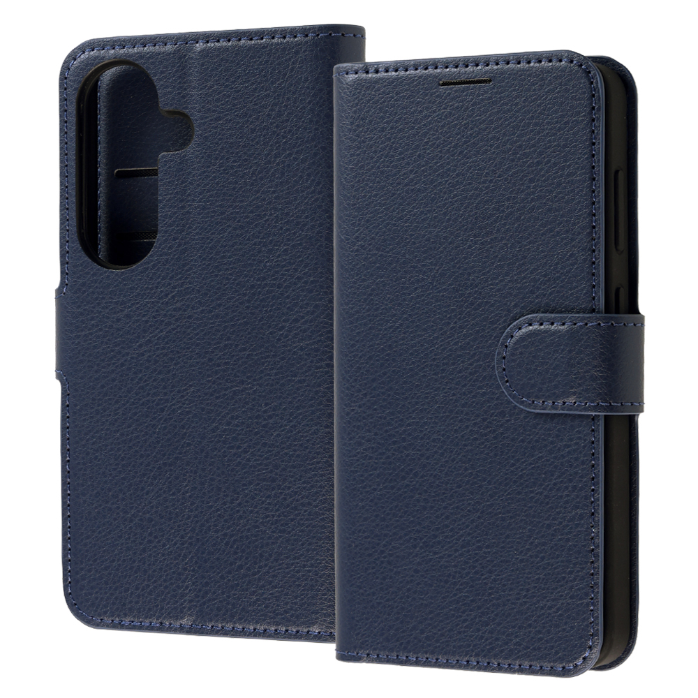 Galaxy S26 / 手帳型レザーケース シンプル マグネット / ダークネイビー