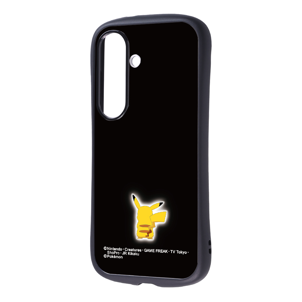 Galaxy S26 / ポケットモンスター / Puffull 衝撃吸収 バンパー ハイブリッドケース / ピカチュウ_シルエット3