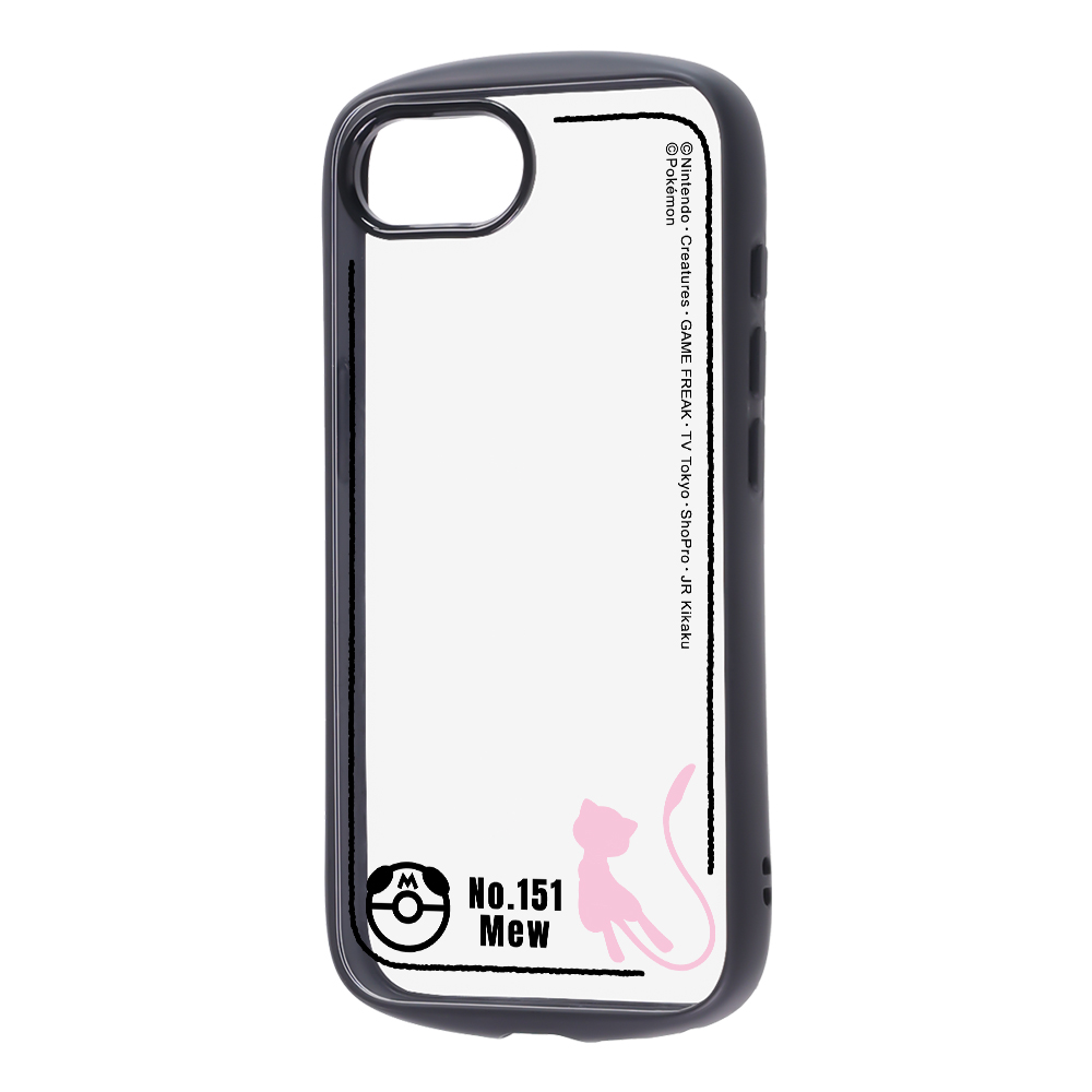 iPhone 17e / 16e / ポケットモンスター / Puffull ハイブリッドケース / ミュウ_シルエット