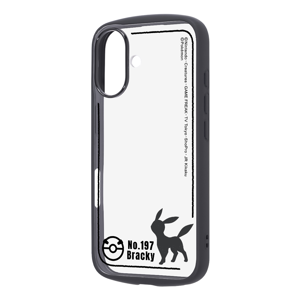 iPhone 16 / ポケットモンスター / Puffull ハイブリッドケース / ブラッキー_シルエット