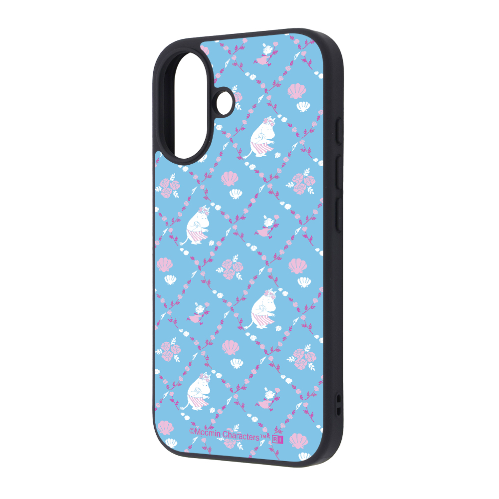 iPhone 16 / ムーミン / maru 衝撃吸収 バンパー ハイブリッドケース / Moominmamma's Day 2026_ブルー