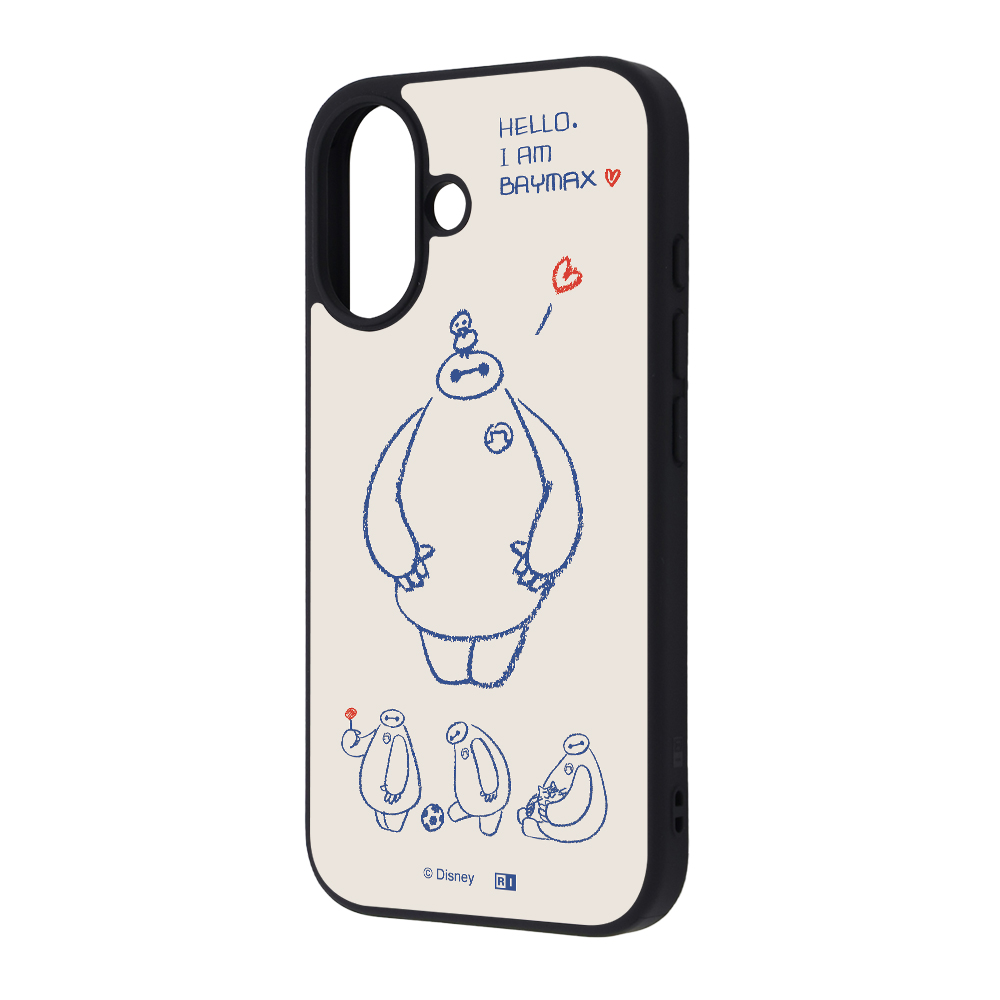 iPhone 16 / ディズニー / maru 衝撃吸収 バンパー ハイブリッドケース / ベイマックス_アイボリー