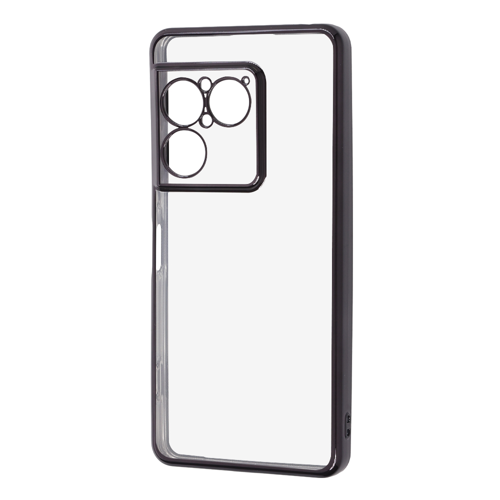 Xperia 1 VIII / ソフトケース 精密設計 フレームメッキ / ブラック