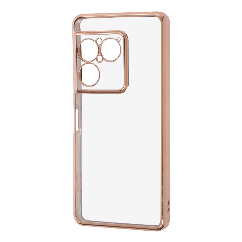 Xperia 1 VIII / ソフトケース 精密設計 フレームメッキ / ピンクゴールド