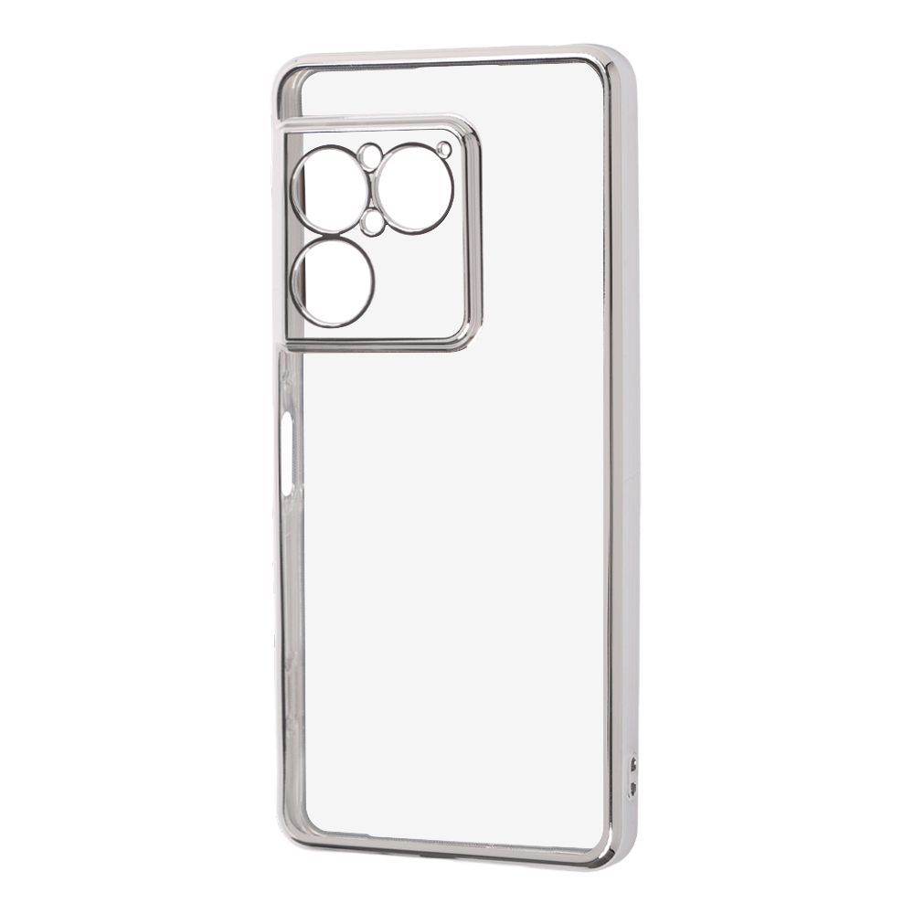 Xperia 1 VIII / ソフトケース 精密設計 フレームメッキ / シルバー