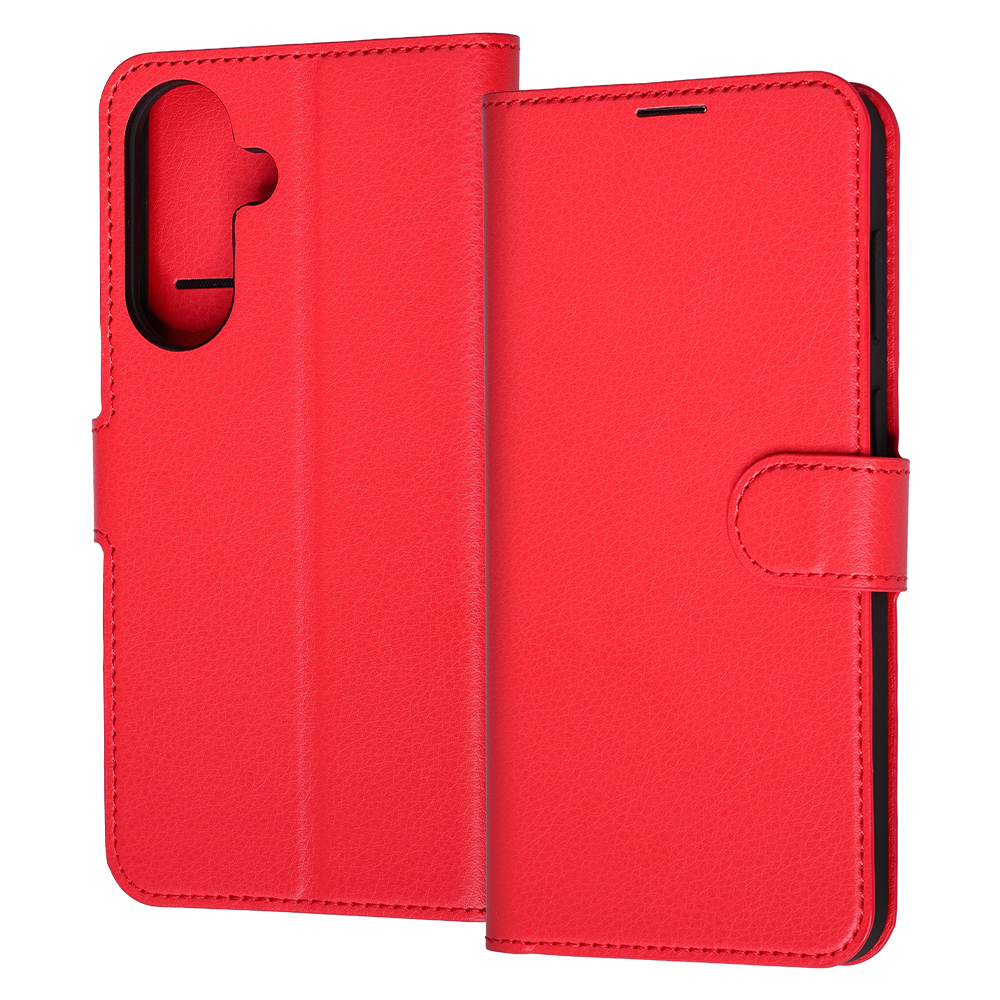 Galaxy A57 5G / 手帳型ケース シンプル マグネット / レッド