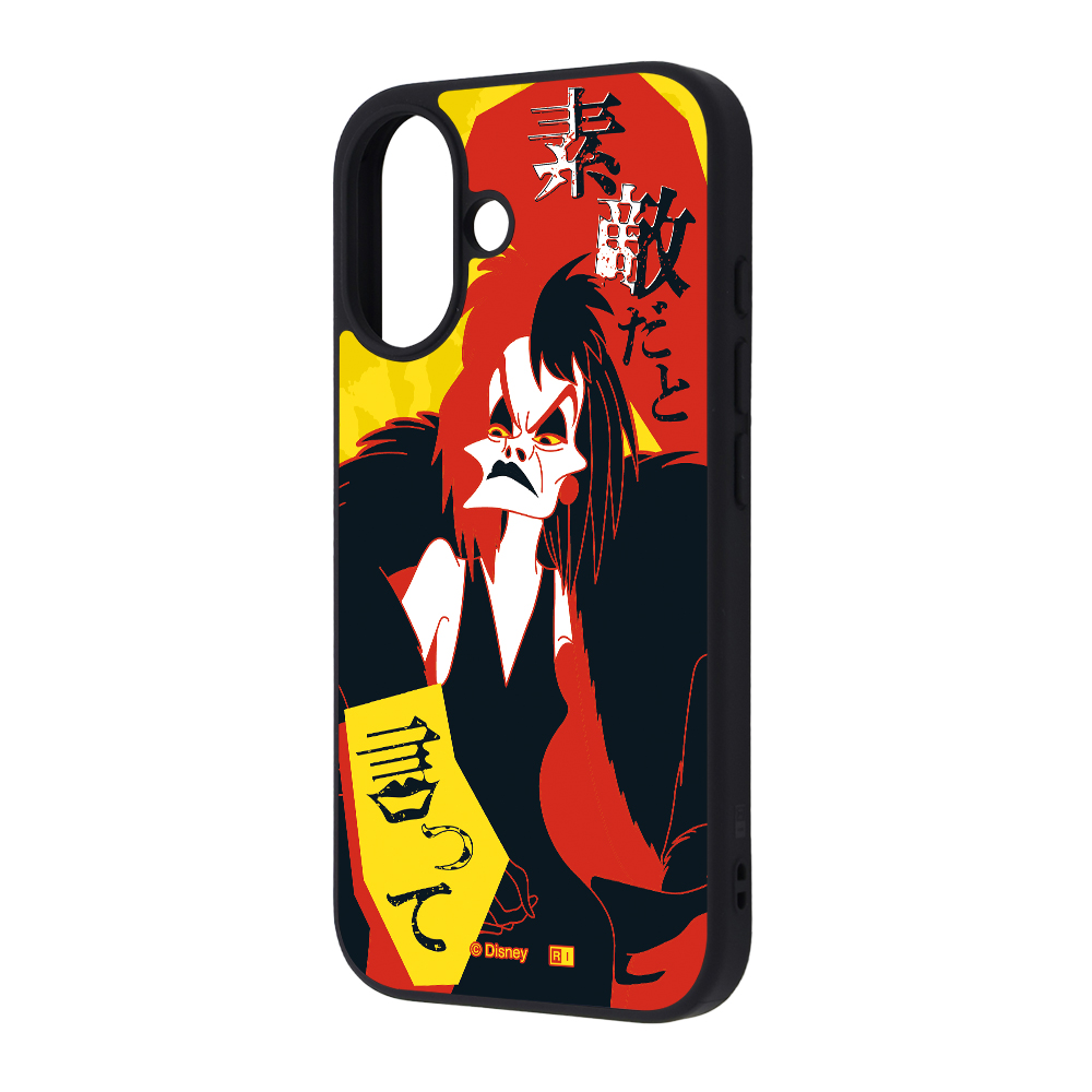 iPhone 16 / ディズニー / maru 衝撃吸収 バンパー ハイブリッドケース / ヴィランズ_クルエラ