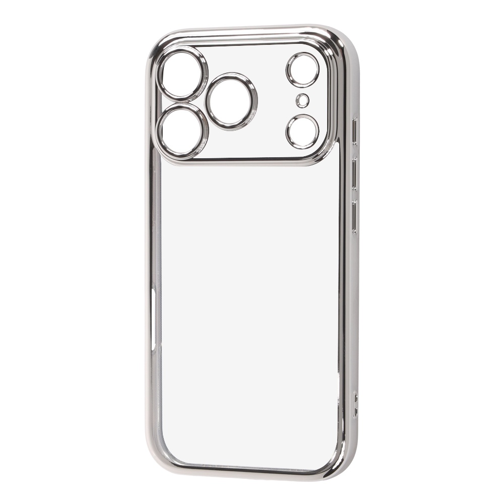 iPhone 18 Pro / 17 Pro / ソフトケース 精密設計 フレームメッキ / シルバー