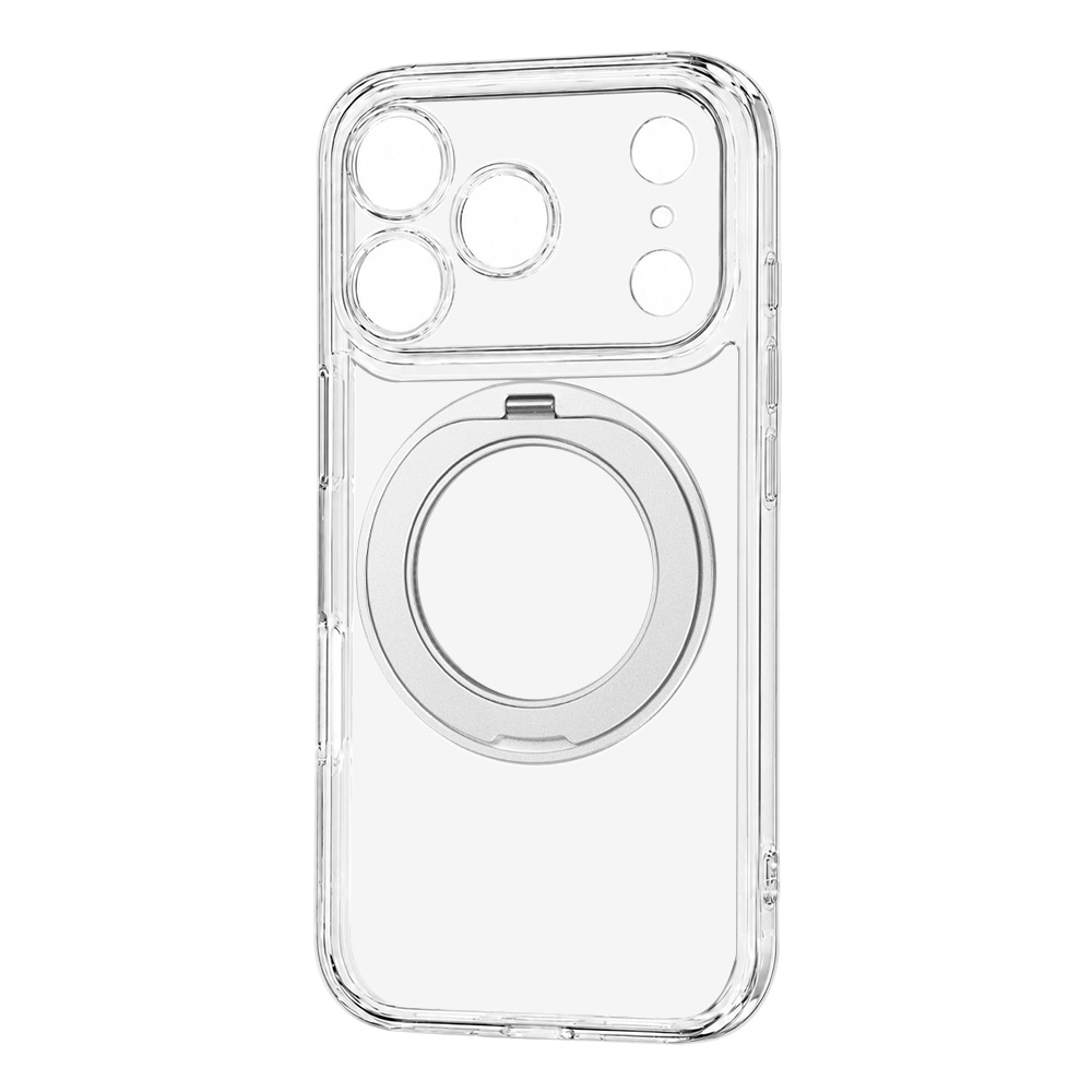 iPhone 18 Pro / 17 Pro / ハイブリッド タフケース 5H リングスタンド付き / クリア