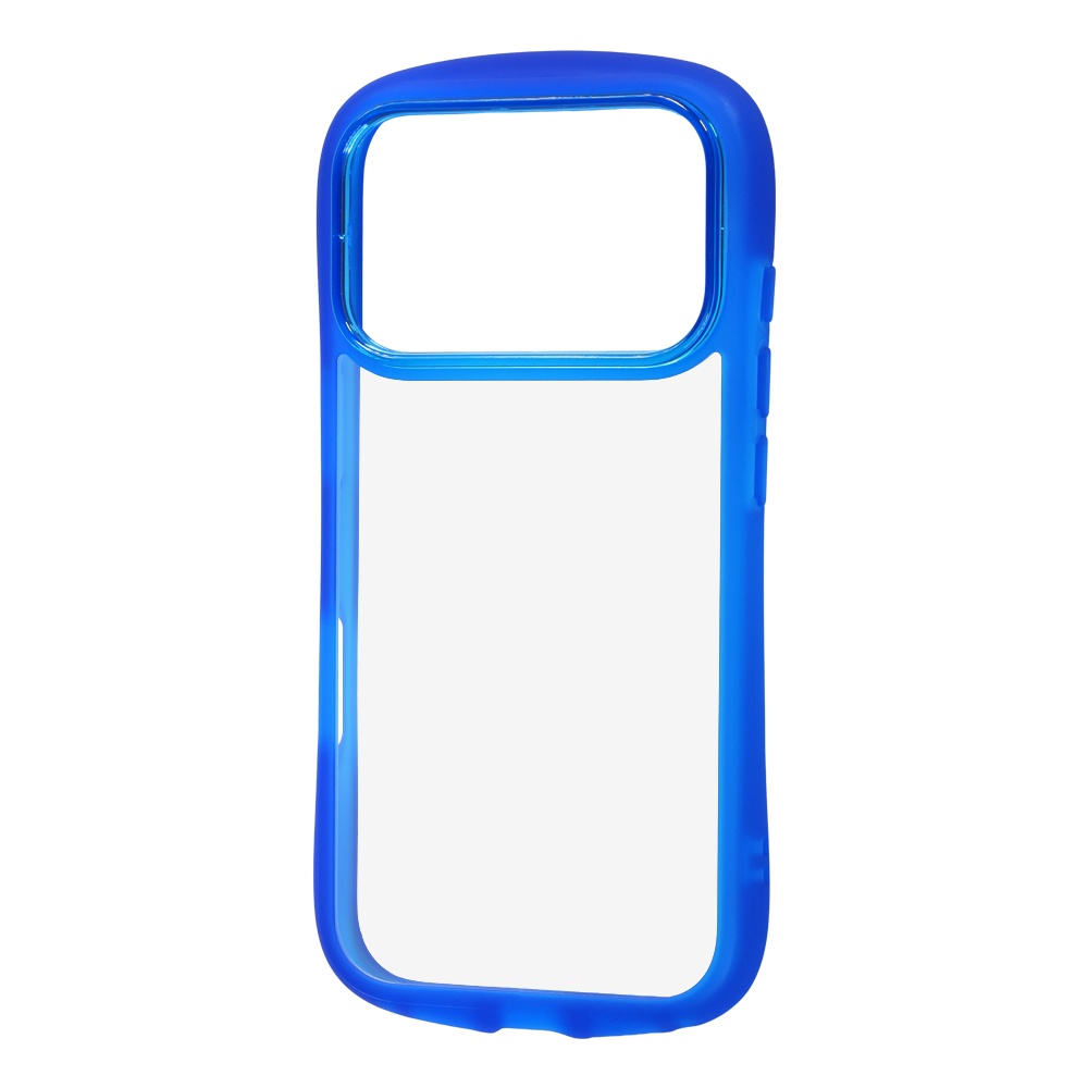 iPhone 18 Pro / 17 Pro / ハイブリッド タフケース Puffull / クリアブルー