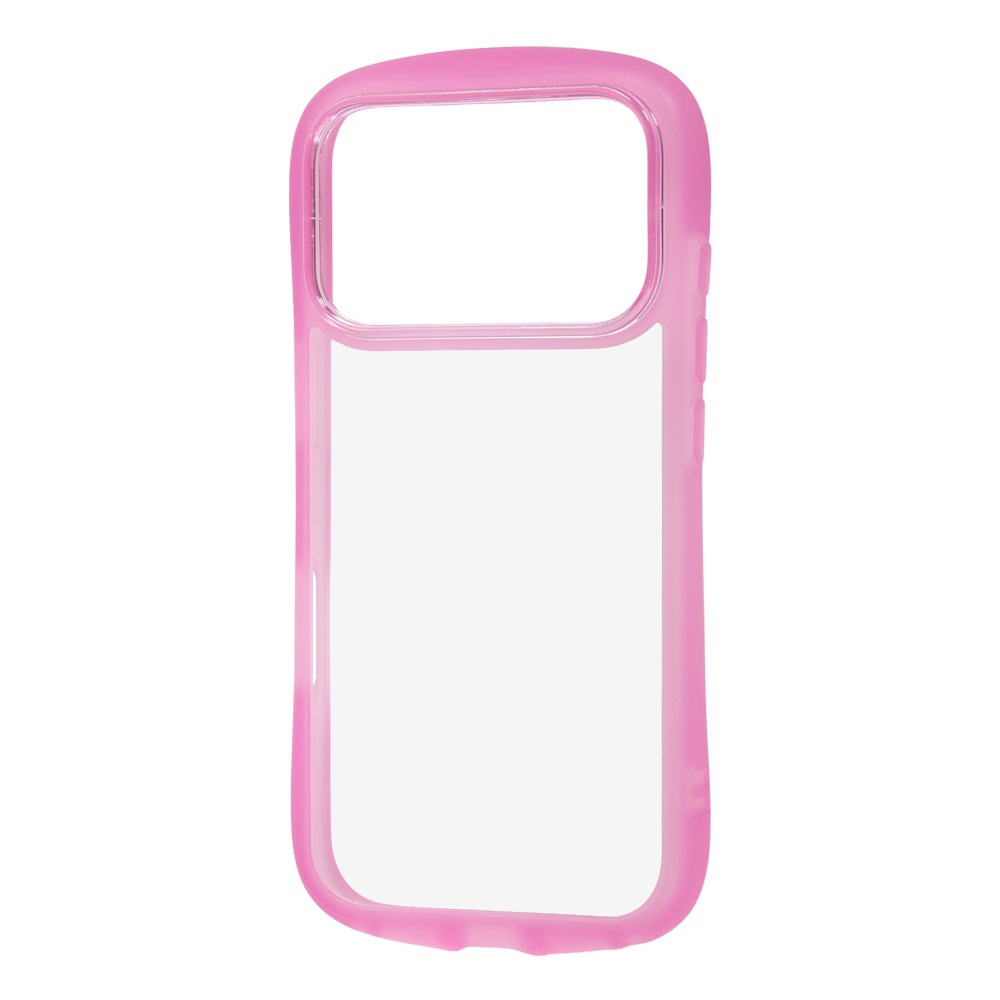 iPhone 18 Pro / 17 Pro / ハイブリッド タフケース Puffull / クリアピンク