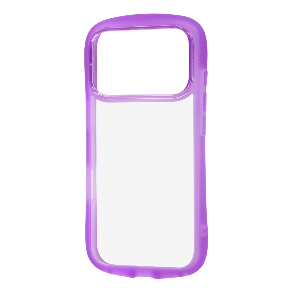iPhone 18 Pro / 17 Pro / ハイブリッド タフケース Puffull / クリアパープル