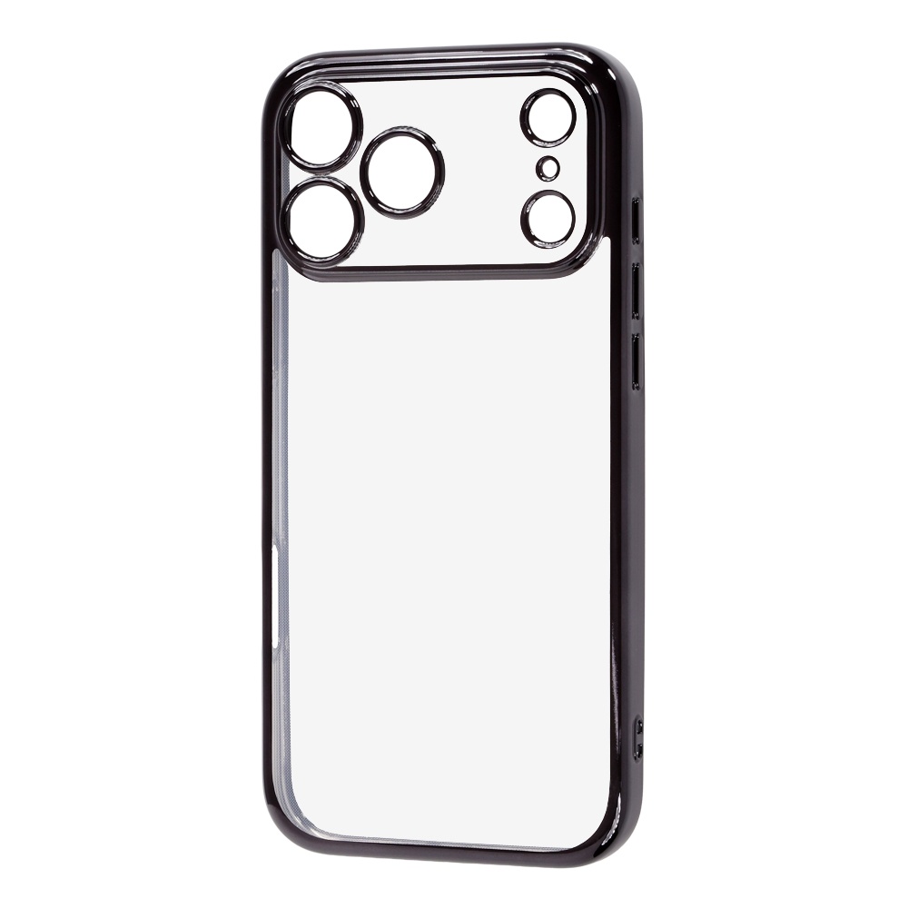 iPhone 18 Pro Max / 17 Pro Max / ソフトケース 精密設計 フレームメッキ / ブラック