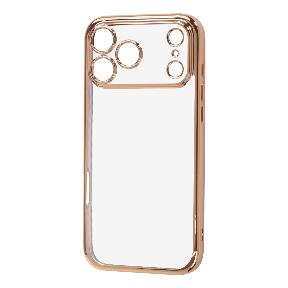 iPhone 18 Pro Max / 17 Pro Max / ソフトケース 精密設計 フレームメッキ / ピンクゴールド