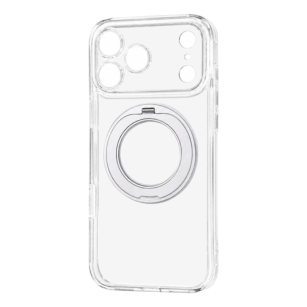 iPhone 18 Pro Max / 17 Pro Max / ハイブリッド タフケース 5H リングスタンド付き / クリア