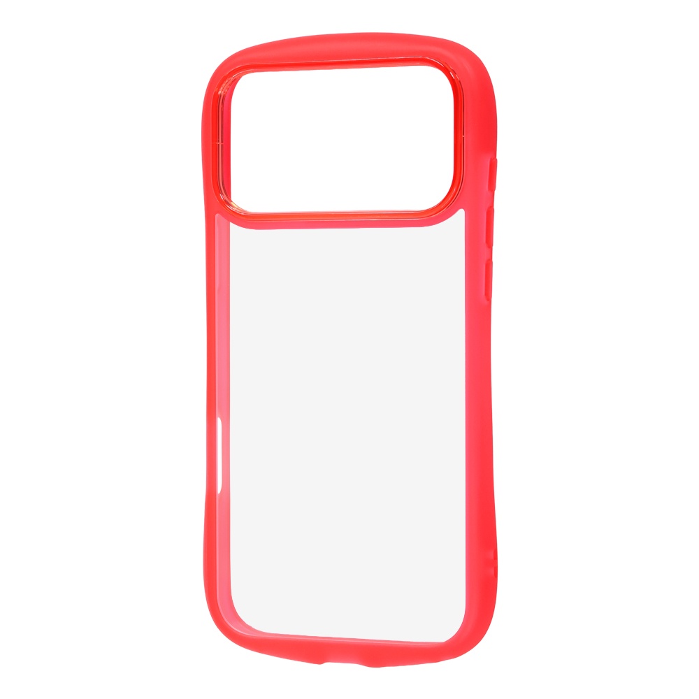 iPhone 18 Pro Max / 17 Pro Max / ハイブリッド タフケース Puffull / クリアレッド