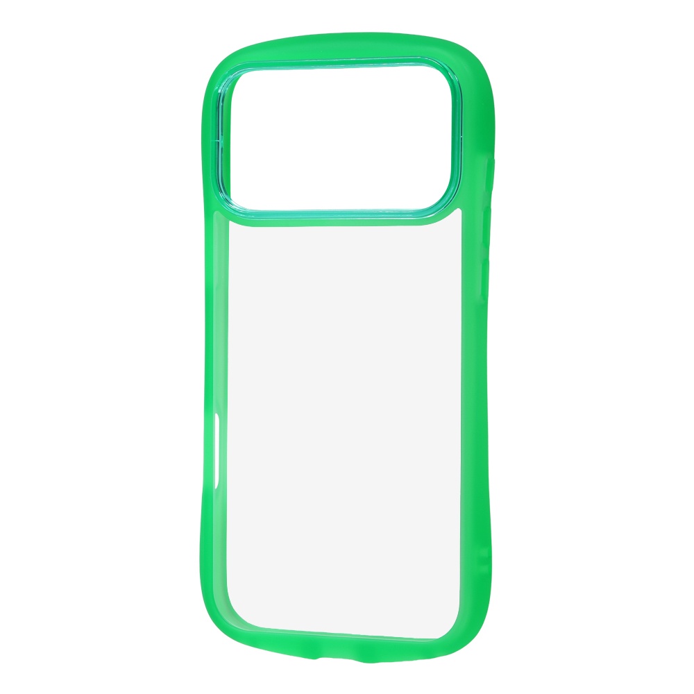 iPhone 18 Pro Max / 17 Pro Max / ハイブリッド タフケース Puffull / クリアグリーン
