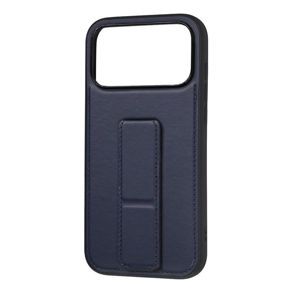 iPhone 18 Pro Max / 17 Pro Max / ハイブリッドケース maru レザリア スタンド / ダークネイビー
