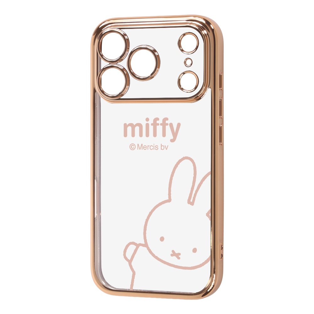 iPhone 18 Pro / 17 Pro / ミッフィー / ソフトケース 精密設計 フレームメッキ / ミッフィー_メタリック