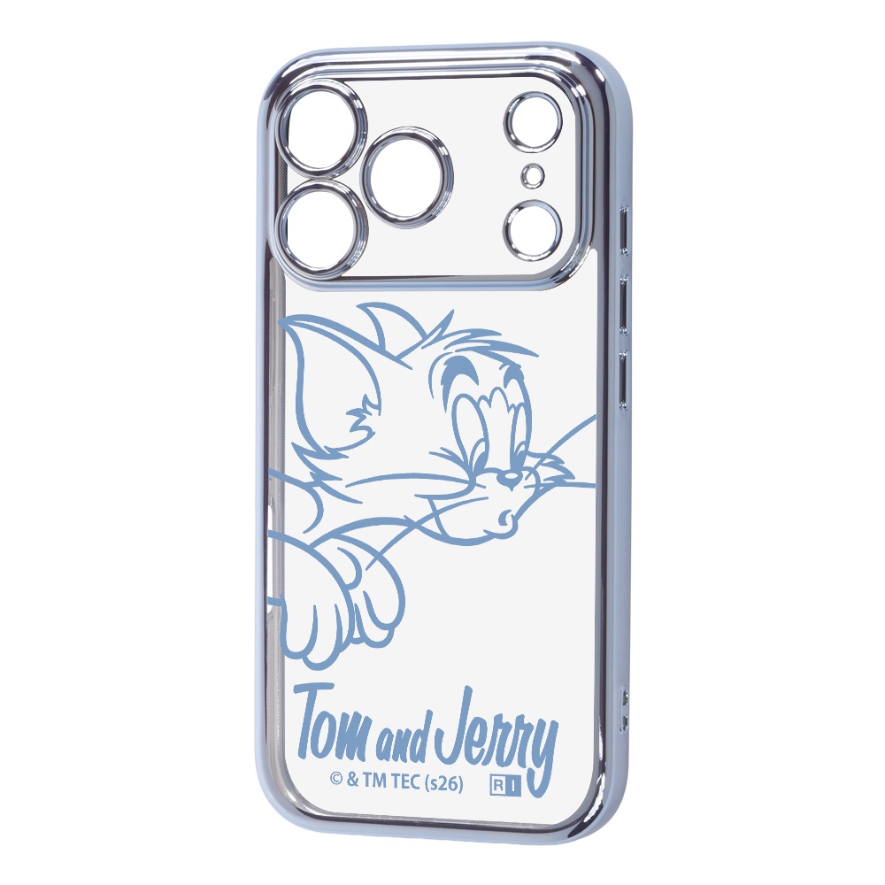 iPhone 18 Pro / 17 Pro / トムとジェリー / ソフトケース 精密設計 フレームメッキ / トム_メタリック