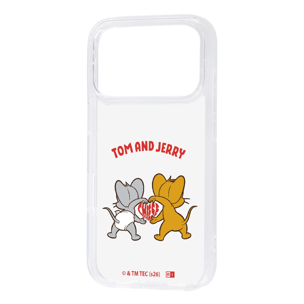 iPhone 18 Pro / 17 Pro / トムとジェリー / 耐衝撃 ハイブリッドケース / ジェリーとタフィー_後ろ姿