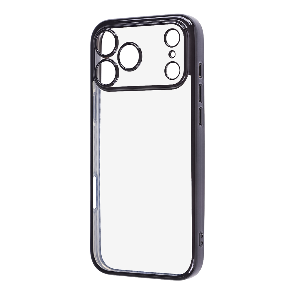 iPhone 17 Pro Max / ソフトケース 精密設計 フレームメッキ / ブラック