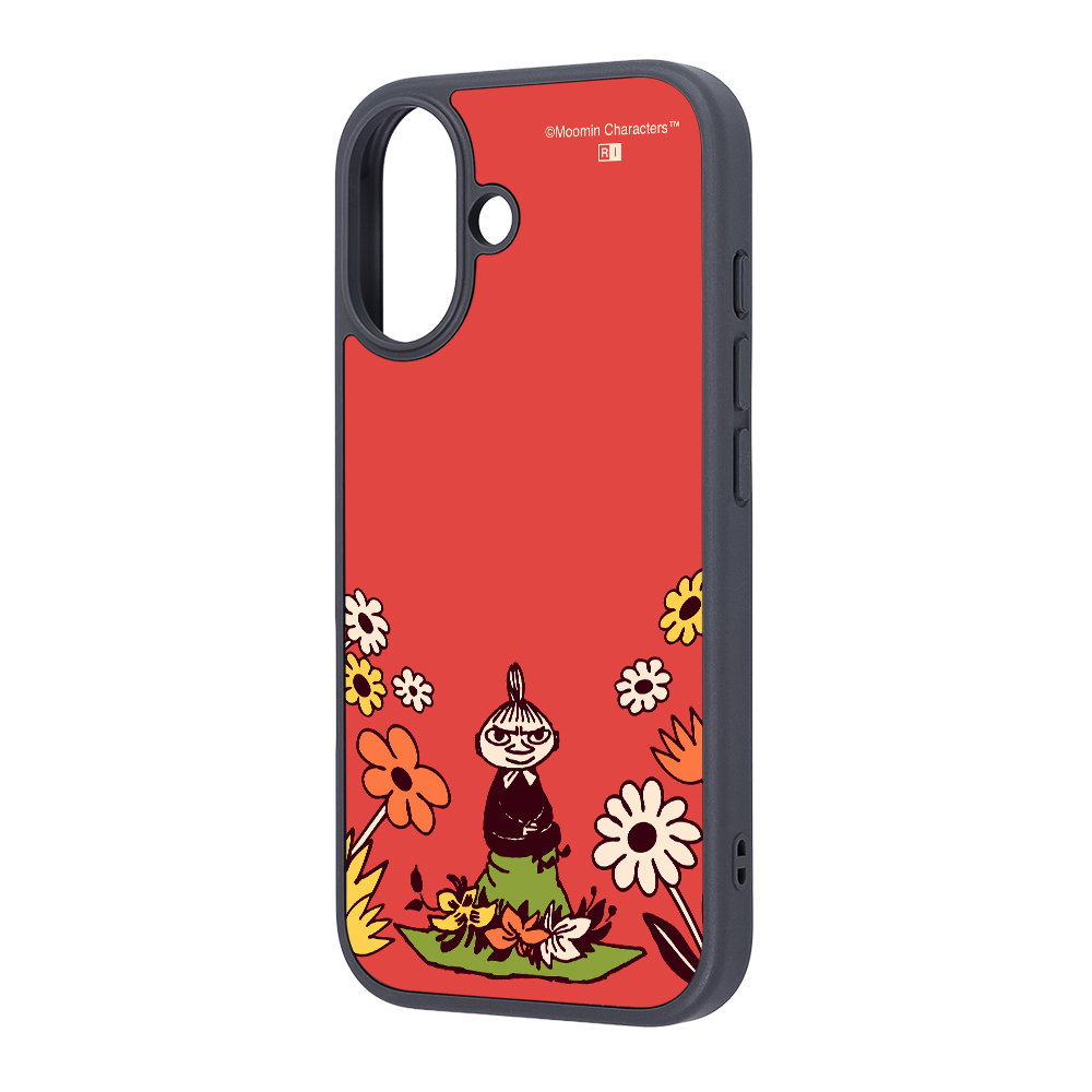 iPhone 17 / ムーミン / maru 衝撃吸収 バンパー ハイブリッドケース / リトルミイ＆お花