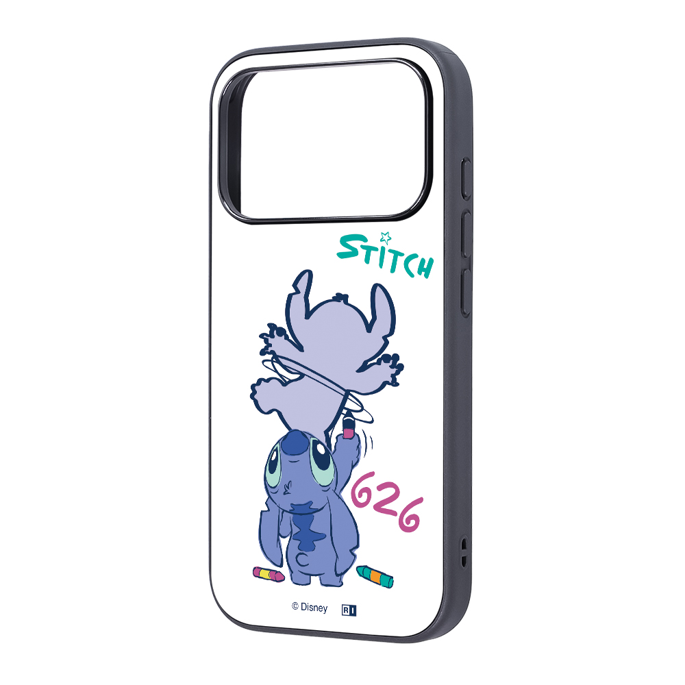 iPhone 17 Pro / ディズニー / maru 衝撃吸収 バンパー ハイブリッドケース / スティッチ_お絵描き