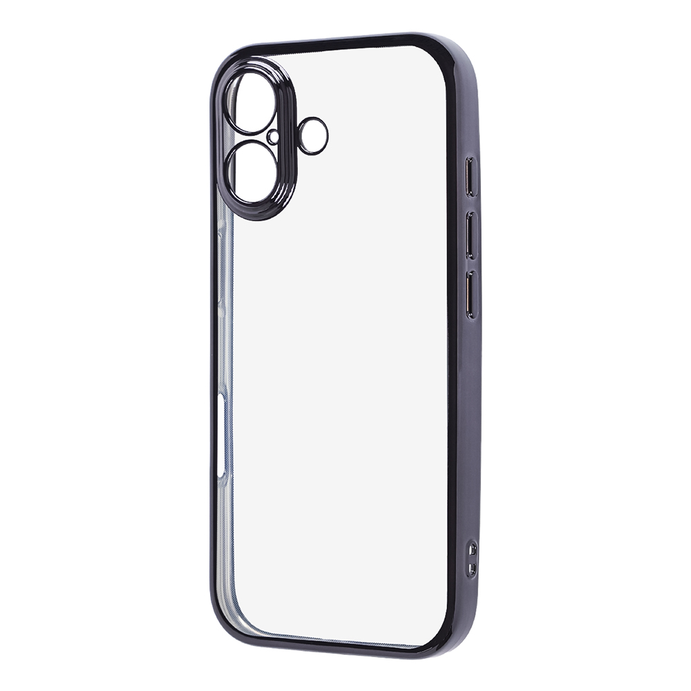iPhone 17 / ソフトケース 精密設計 フレームメッキ / ブラック