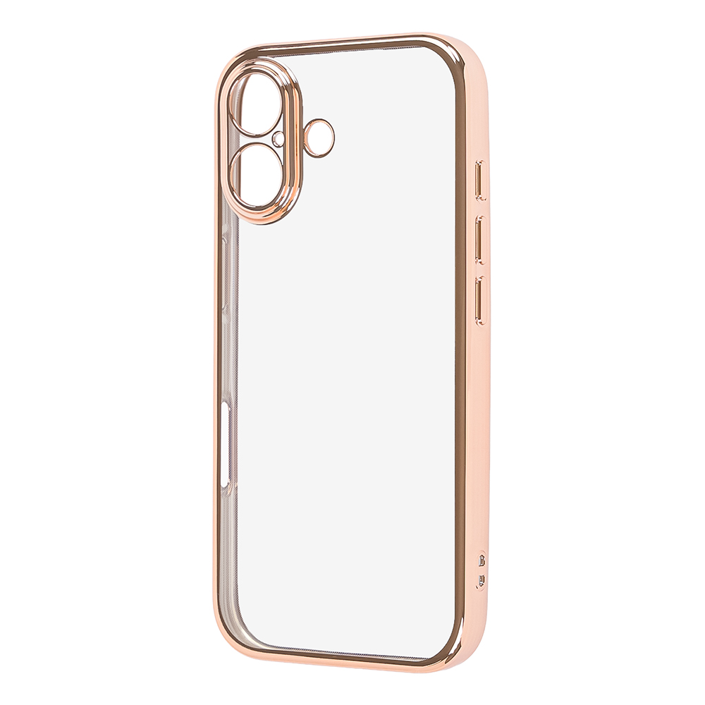 iPhone 17 / ソフトケース 精密設計 フレームメッキ / ピンクゴールド