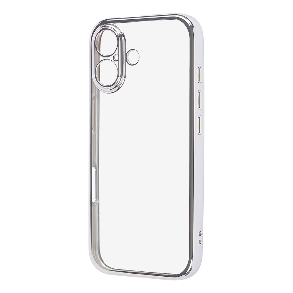 iPhone 17 / ソフトケース 精密設計 フレームメッキ / シルバー